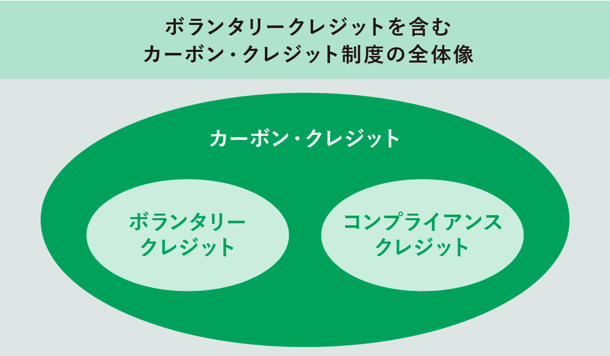 ボランタリークレジットを含むカーボン・クレジット制度の全体像